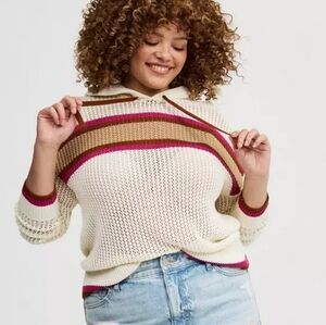 Torrid Pointelle Boxy Hoodie 1X 1 14/16